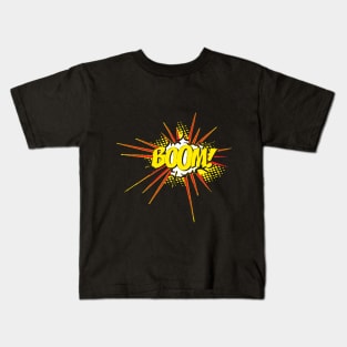 Modern "BOOM" Onomatopoeia Design Kids T-Shirt